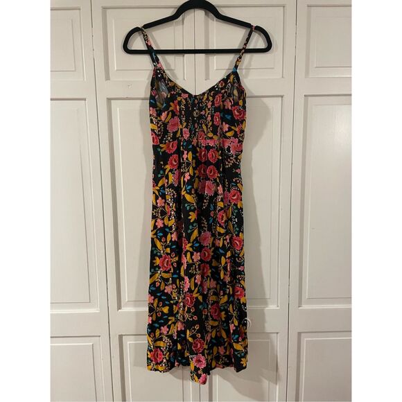 Express black floral tank midi dress size xs - Picture 8 of 11